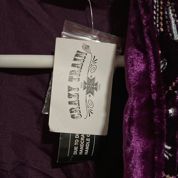 Crazy Train Rich Purple Velvet Jacket - Picture 10 of 12